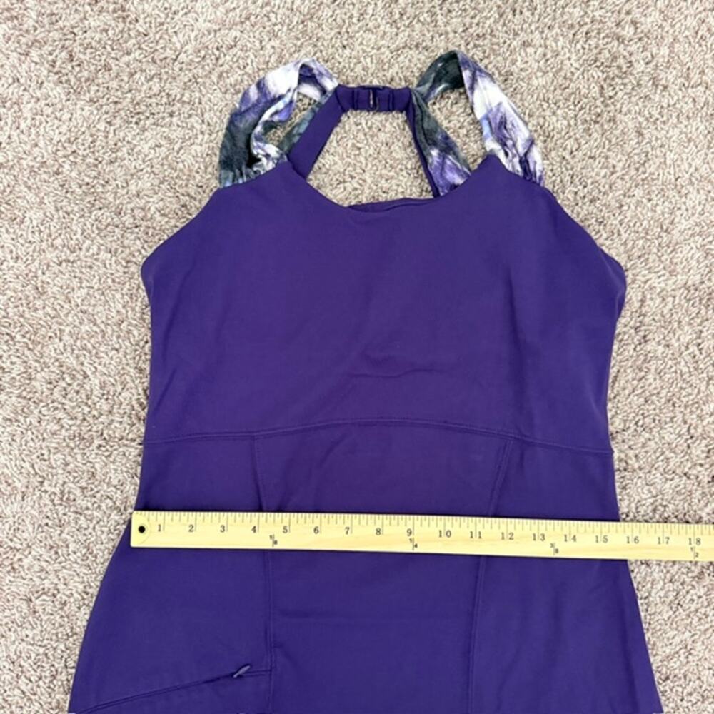 Athleta Scarlet Dress Women Medium Purple Halter Racerback-Style Athletic Beach - Picture 3 of 12